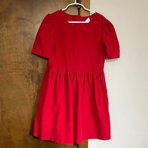 Girls (M) soft ribbed corduroy dress